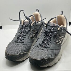 New Balance Charcoal and Cream Sneakers